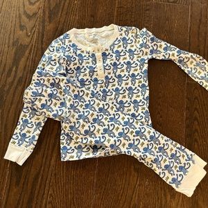 Roller Rabbit Kids Monkey Pajamas- Blue